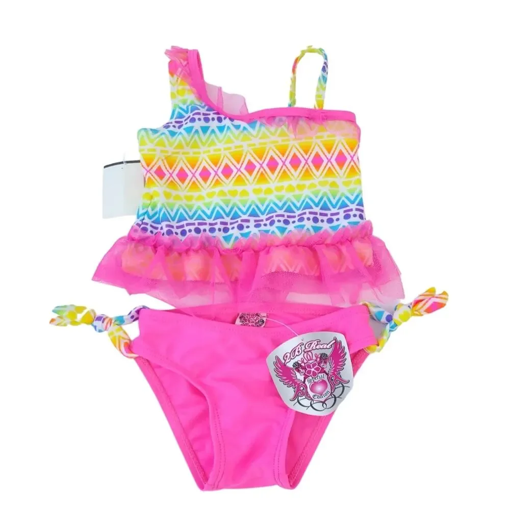 NEW 2B Real 12 Month Baby Girl Bathing Suit Pink Multicolor Swimsuit